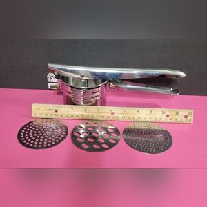 Metal Potato Ricer with Three Discs